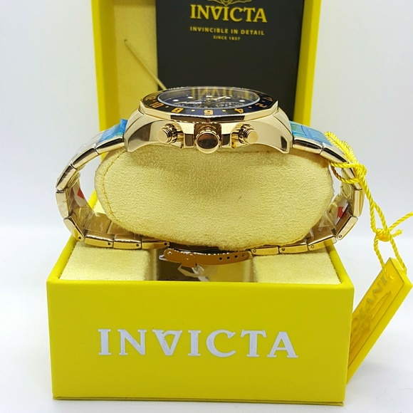 (1 IN STOCK),New Invicta chrono blue dial watch.